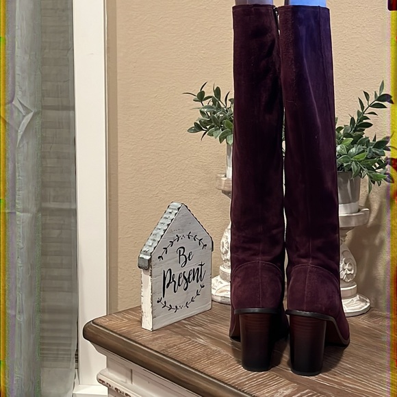 *SaLe* COACH Ombré Heel OXBLOOD Suede Boots G1357 Sz 9 EUC - Picture 7 of 8